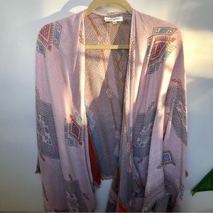 Aztec Pink Poncho
